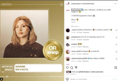 « Truc de fou » : Marine passe un nouveau cap important depuis sa victoire de la « Star Academy »